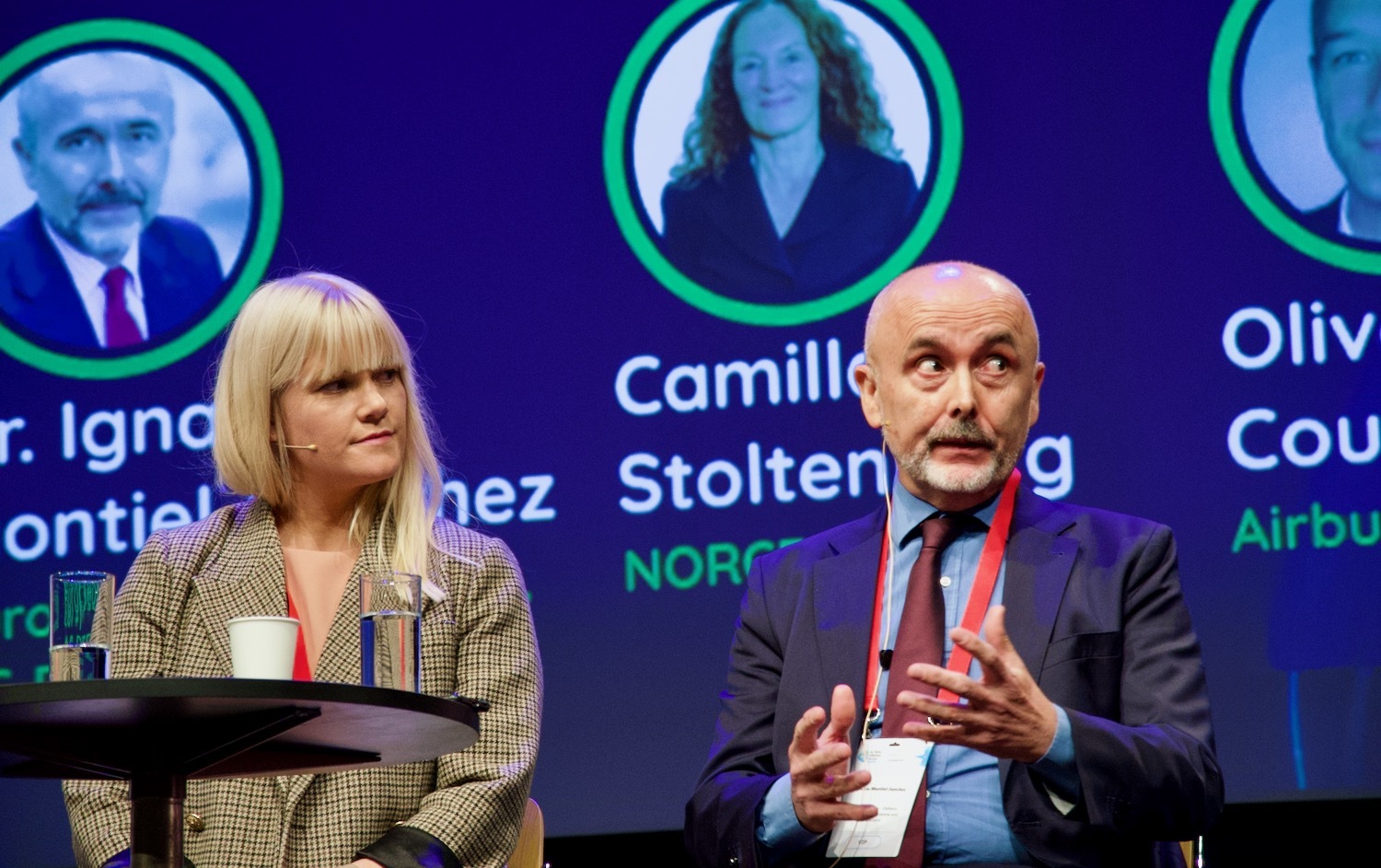 Security and resilience in Europe. From left Ignacio Montiel-Sánchez (European Commission) and Stine V. Vatneberg (Equinor).