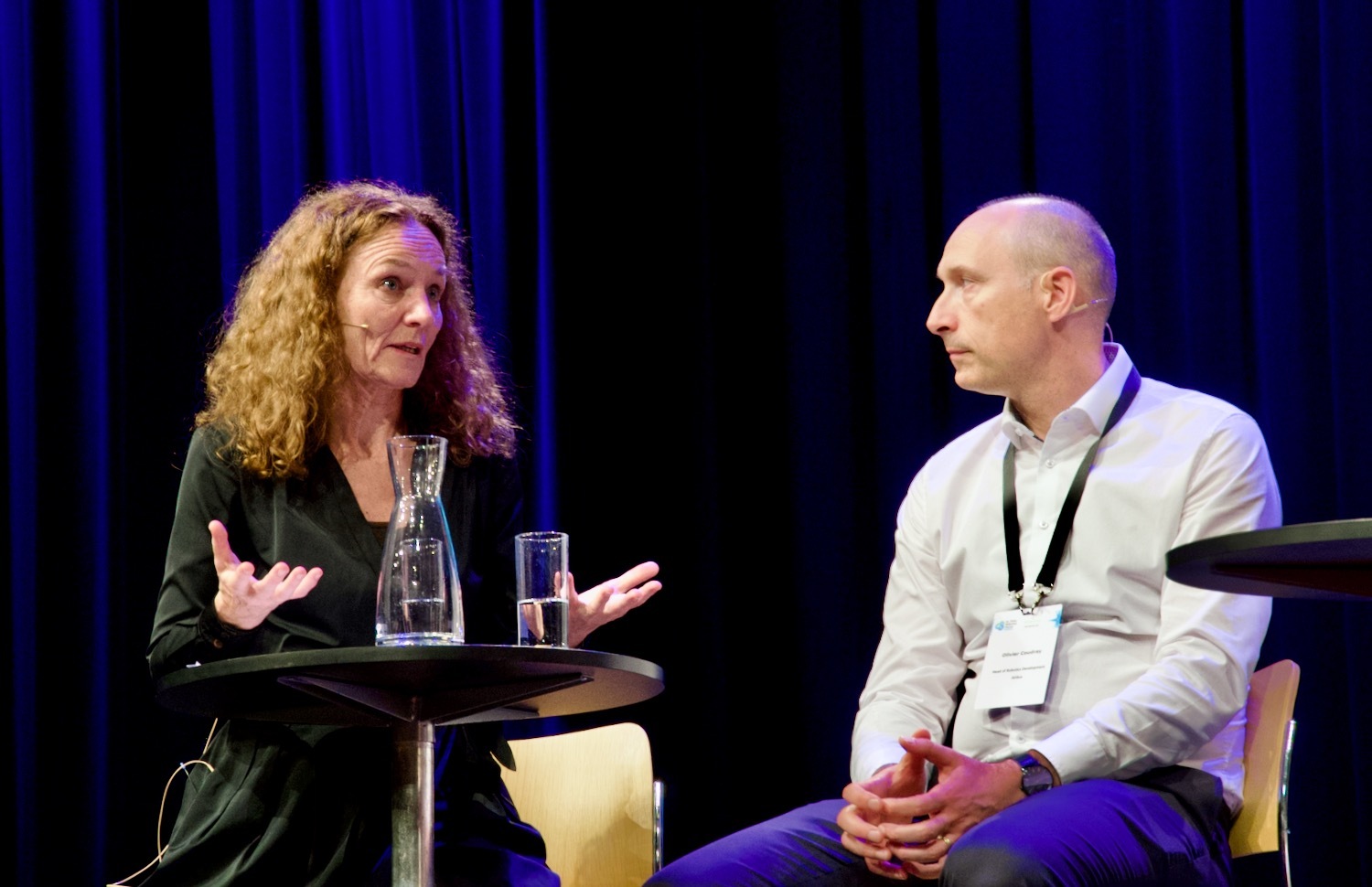 Security and resilience in Europe. From left Camilla Stoltenberg (NORCE) and Olivier Coudray (Airbus).