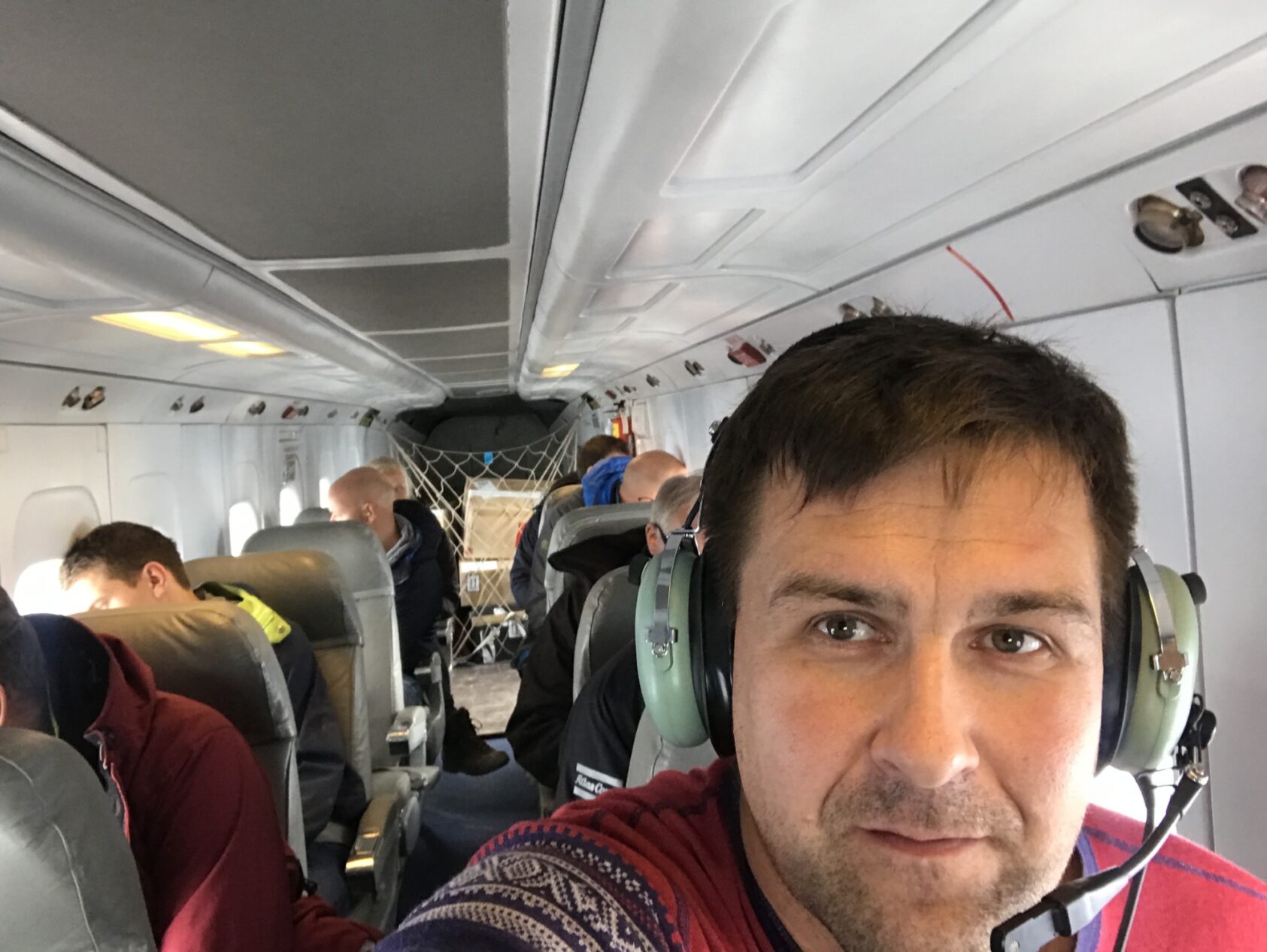 Agnar Sivertsen, Prosjektleder Agnar Holten Sivertsen ombord i LN-LYR på den første testflygingen med innsamling av høyoppløselige optiske data., IMG 4100 1 testfl Svea AS, , 