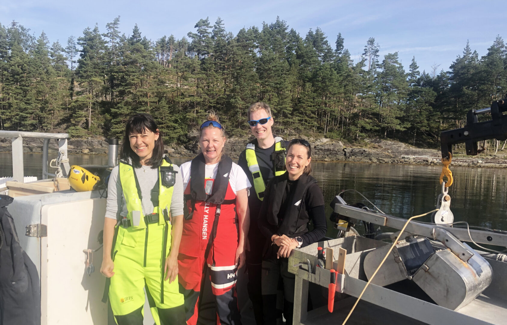 Privat, NORCE-forskerne Adriana Krolicka, Gunhild Bødtker, Einar Bye-Ingebrigtsen og Andrea Bagi., Rein hardangerfjord norce forskere gruppefoto, , 