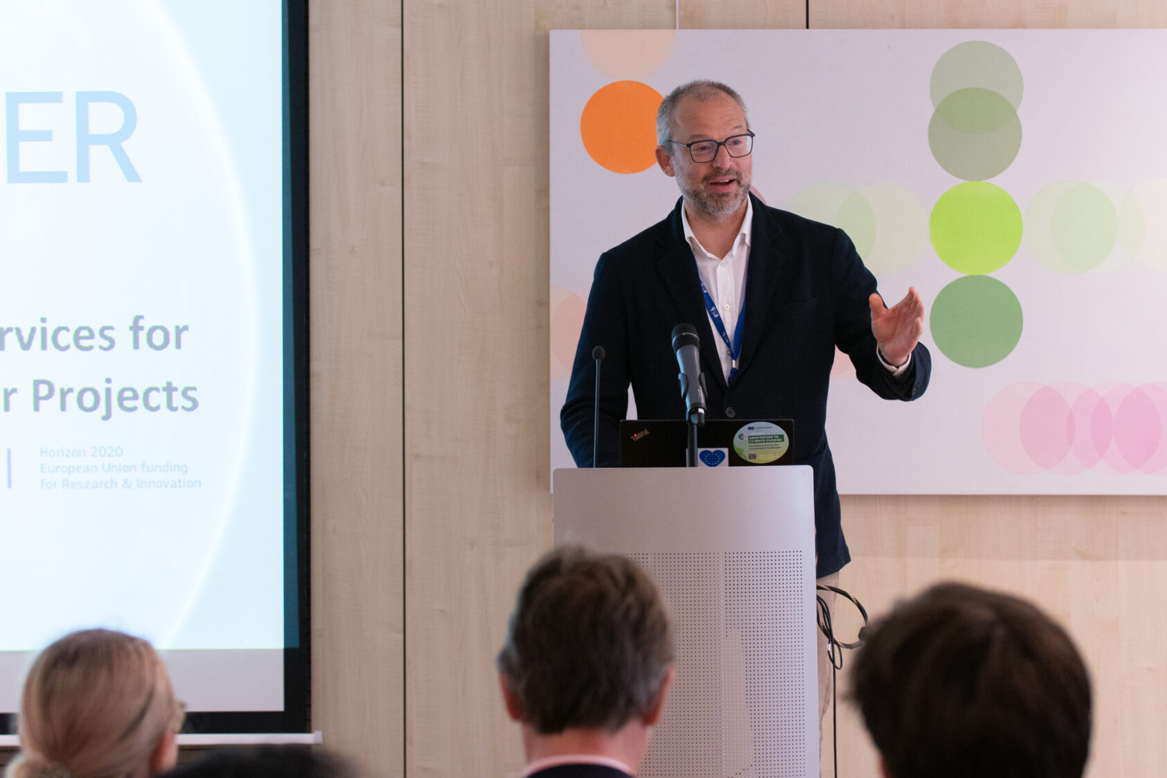 Katrine Jaklin, NORCE, Philippe Tulkens, Head of Unit ‘Climate and Planetary Boundaries’ in the Research and Innovation Directorate General of the EC, Photo Katrine Jaklin NORCE 0231, , 