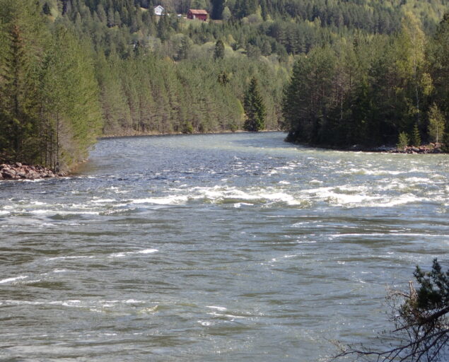 Ulrich Pulg, Gassovermettet vann, elven Otra i Agder, Gassovermetttet vann blakket på høyre i Otra, , 