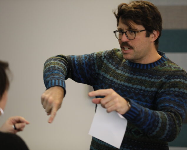 Photo: Thomas Hovmøller Ris, Scott Bremer, an expert on governance from NORCE, will also join the project, 0 S0 A0947, , Man speaking holding a peace of paper