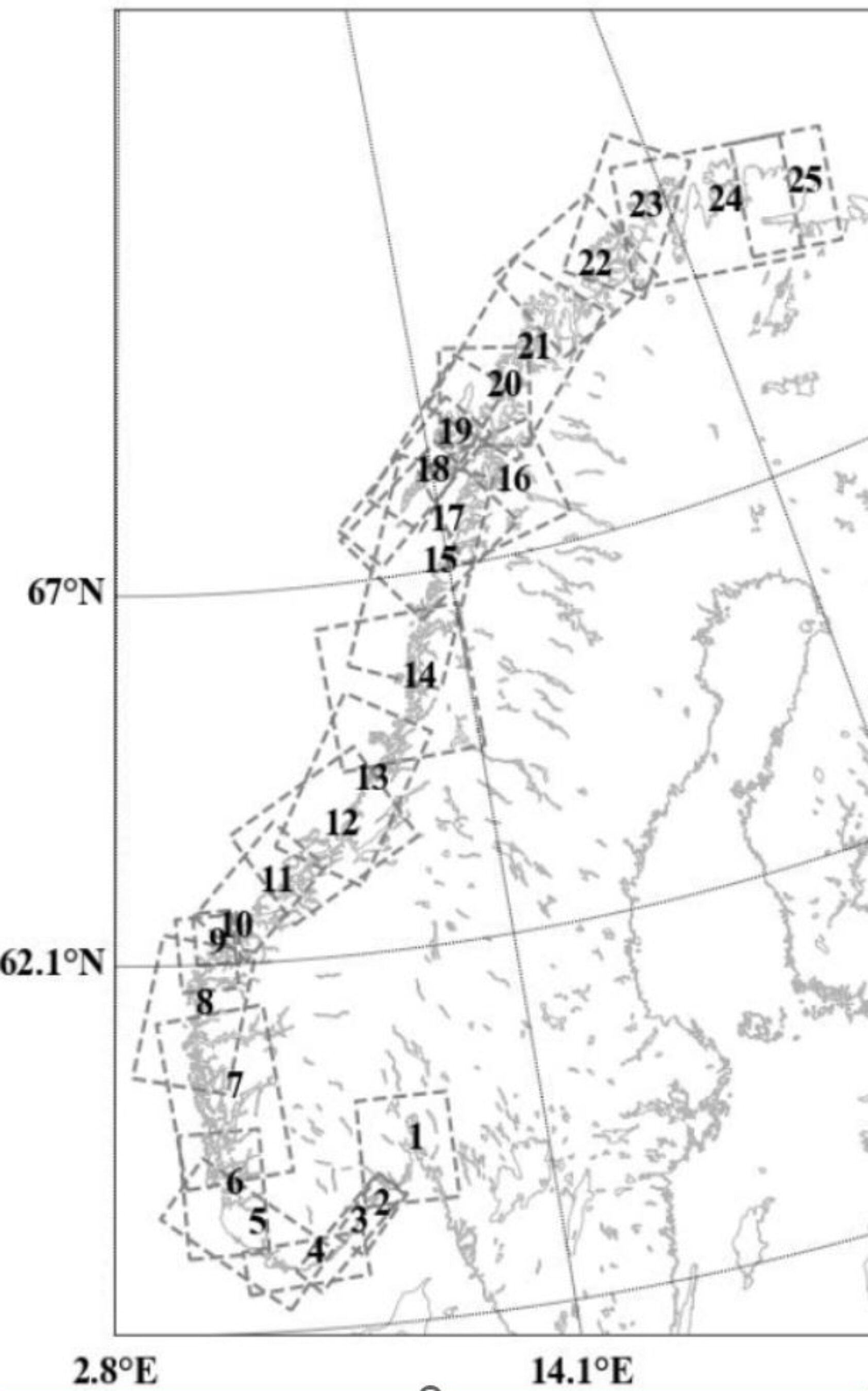 NORCE, The map shows which areas the different wave models covers., Bølgekart, , 