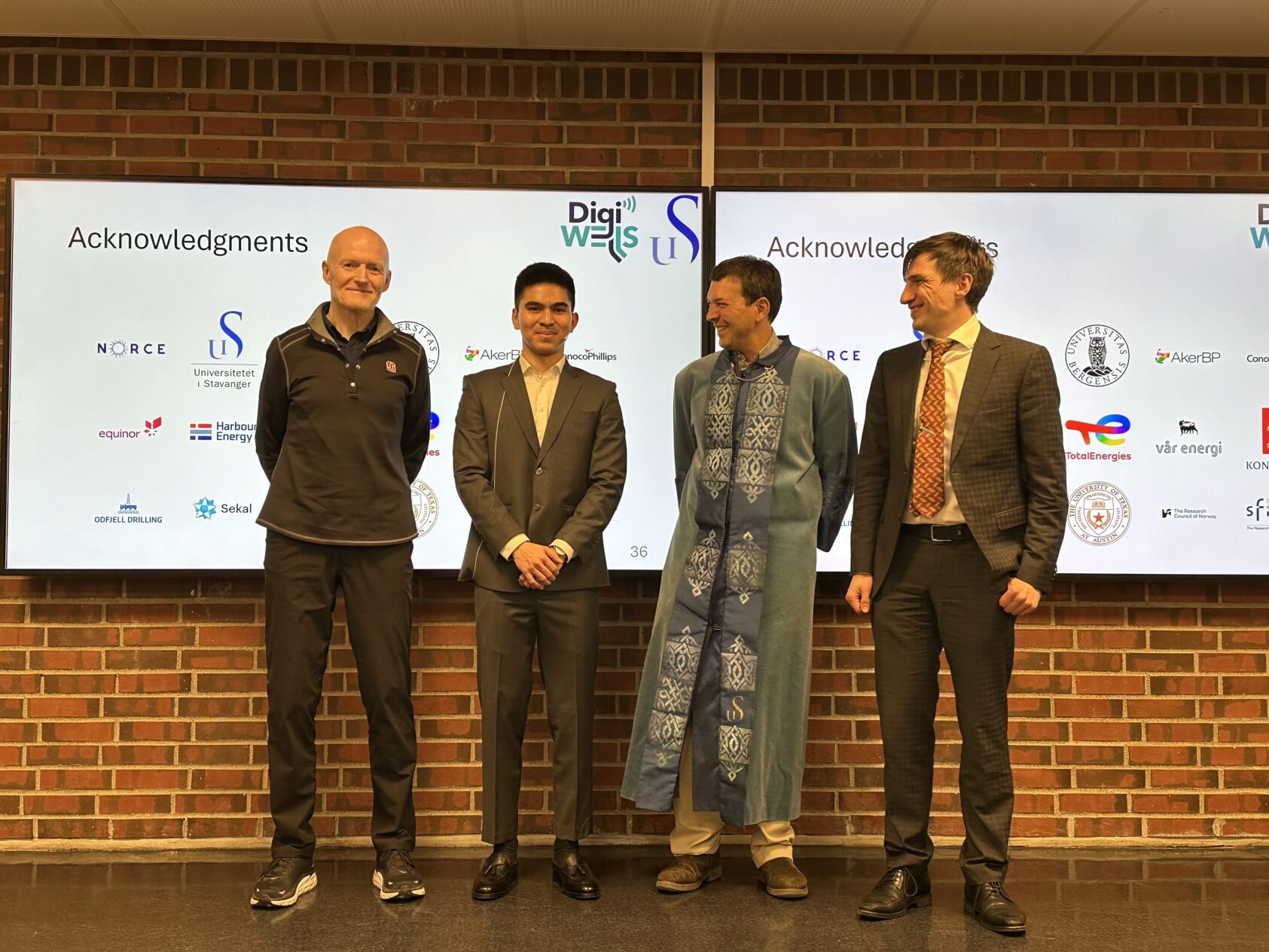 , Reidar Bratvold (UiS), Ressi Bonti Muhammad, Alejandro Escalona (UiS) and Sergey Alyaev (NORCE), IMG 6281, , 