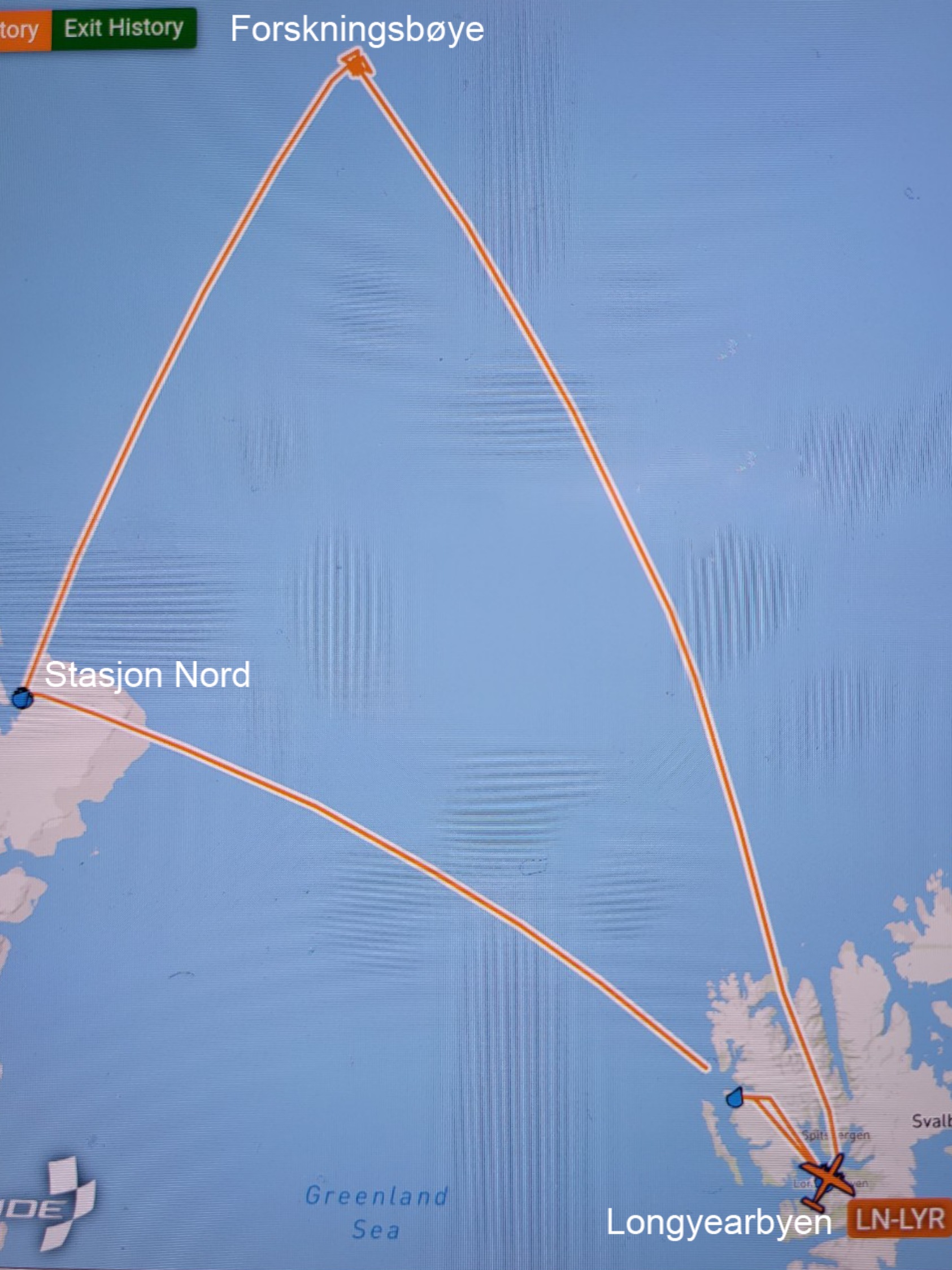 NORCE, , Flykart, <p>Foto: NORCE</p>, Plot av flyrute