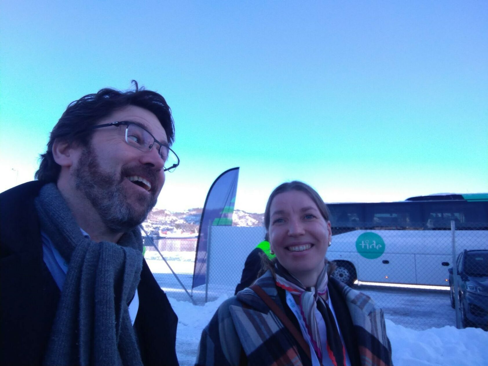 NORCE, NORCE-forsker Fionn Iversen leder FME-senteret HyValue og feiret hydrogenfabrikkåpning sammen med Anna Meinert Risager, kommersiell rådgiver fra den danske ambassaden., Hy3, , 