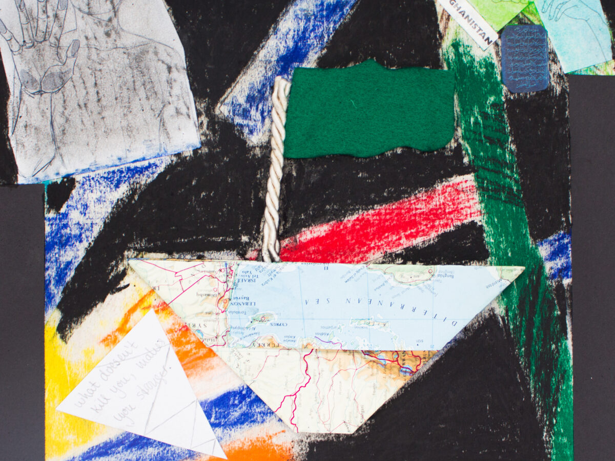 , Tekst og collage hentet fra utstillingen Kreativ sammen som du kan se på Kunstgarasjen i Bergen 19. oktober-5.november, NOR1 1 artwork, , 